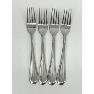 Oneida ICARUS Place Dinner Forks 8” Glossy Stainless Flatware Set Of 4